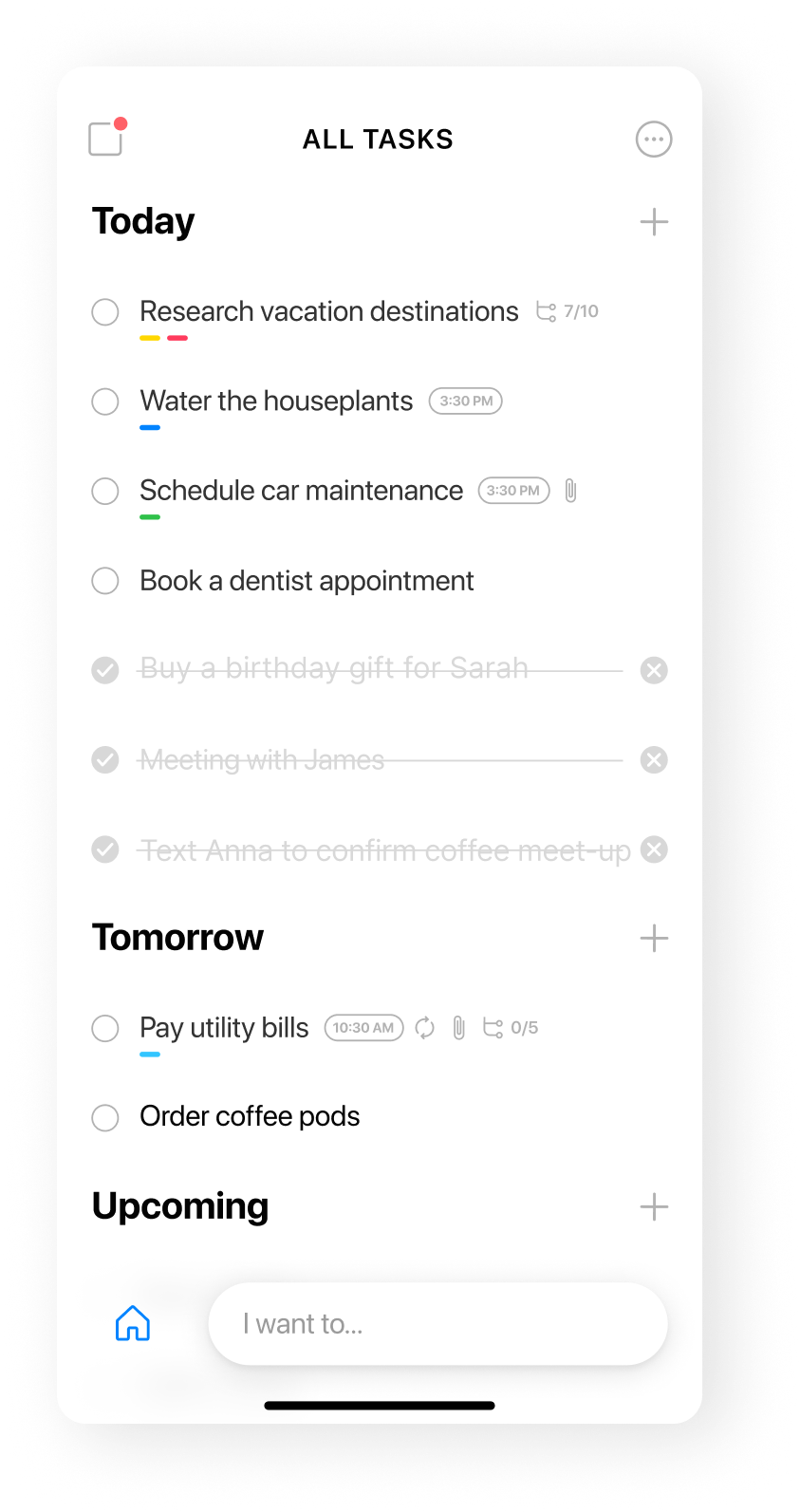 Any.do to-do list app for iPhone