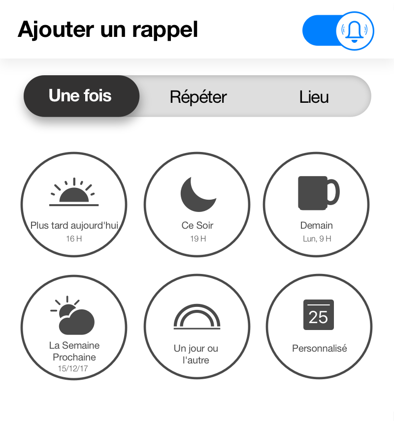 Création de rappels ponctuels, récurrents et de localisation sur Any.do